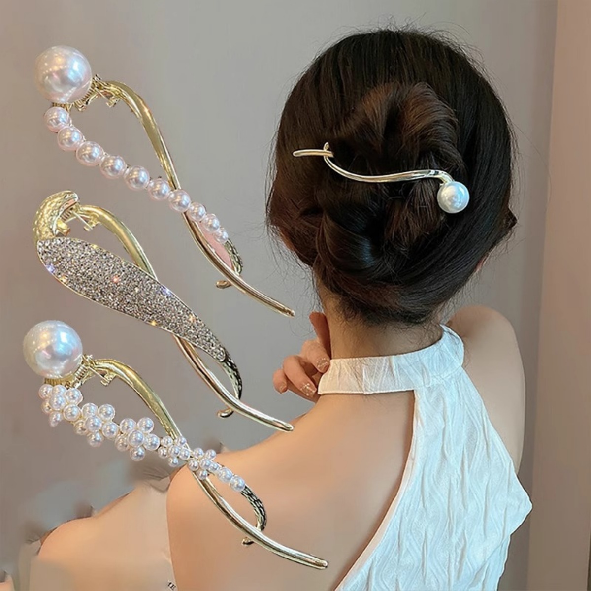 Lifestyle In Korean - Pinza para el pelo de perlas