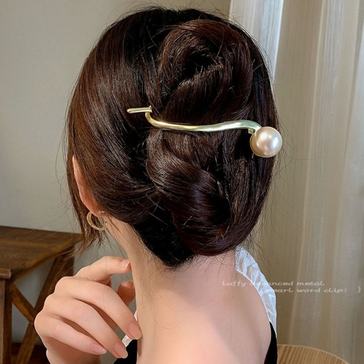 Pinza para el pelo de perlas c - Lifestyle In Korean reseña y precio