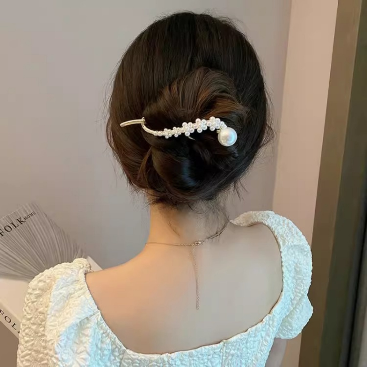 Pinza para el pelo de perlas c - Lifestyle In Korean reseña y precio