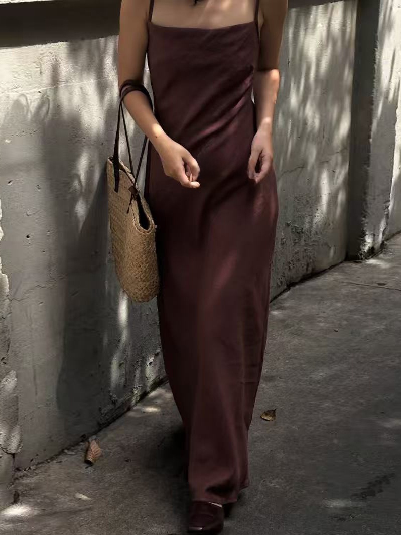 Vestido largo elegante de vera - Lifestyle In Korean reseña y precio