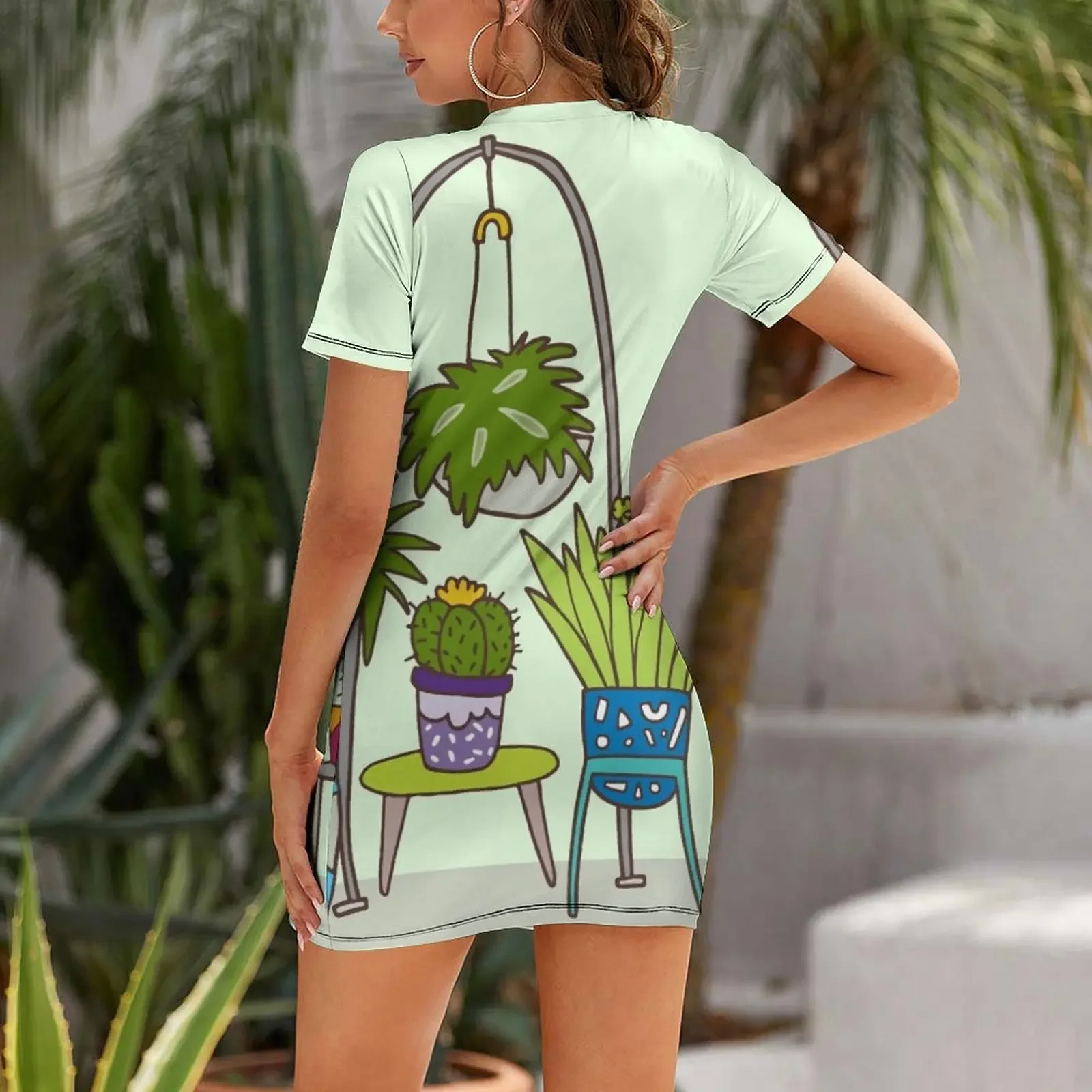 Vestido de manga corta con est - Korean Lifestyle Trends reseña y precio